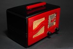 Motorola Catalin Radio 51x15 ’S-Grill’ Red + Black Art Deco Beauty